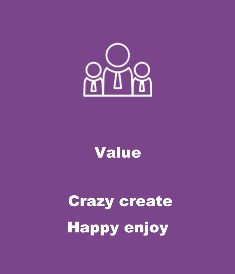 Value:Crazy create;Happy enjoy